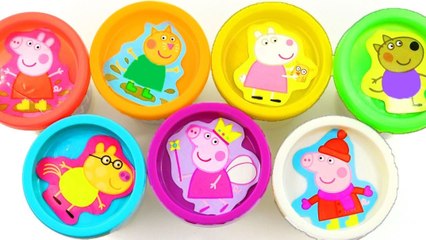 Learning Colors with Play Doh Rainbow How to Make Easy by Peppa pig family - Cartoon for Kids