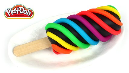 Play Doh Rainbow Screw Popsicle Ice Cream Bar - Cartoon for Kids