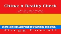 New Book China: A Reality Check: The Critical Issues Affecting China Today (The Reality Series)