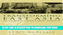 New Book Transforming East Asia: The Evolution of Regional Economic Integration