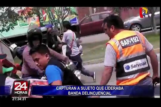 Capturan a líder de banda delincuencial que asaltaba locales comerciales