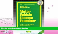 READ BOOK  Motor Vehicle License Examiner(Passbooks)  GET PDF