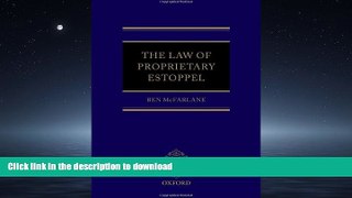 DOWNLOAD The Law of Proprietary Estoppel READ PDF BOOKS ONLINE