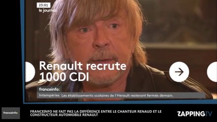 FranceInfo ne fait pas la différence entre le chanteur Renaud et le constructeur automobile Renault