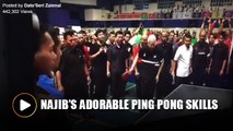 Najib tries to play ping pong, fails miserably