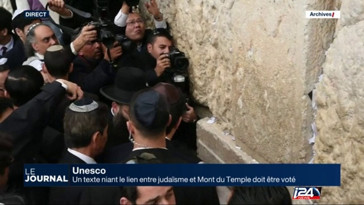UNESCO : un texte niant le lien entre le judaïsme et le Mont du Temple va être voté
