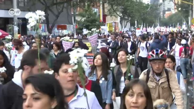 Colômbia tem mais um dia de protestos pela paz