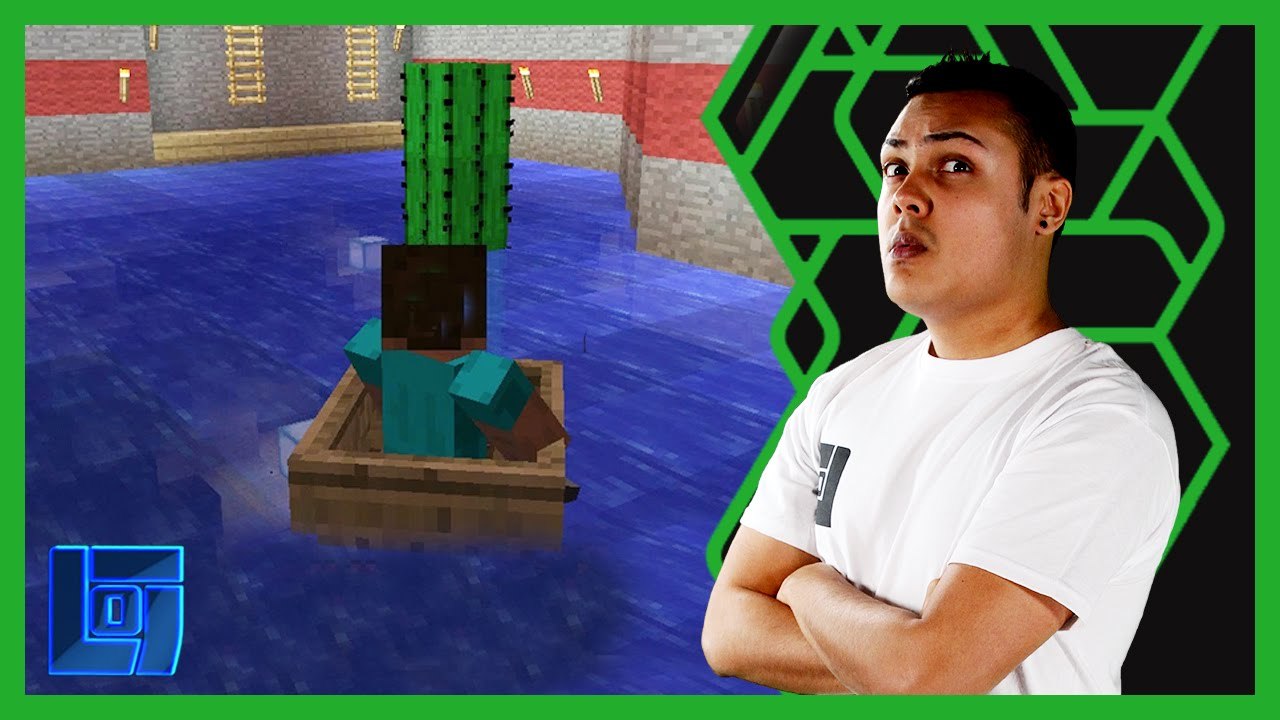 Messyourself goes swimming! minecraft challenge | legends of gaming
