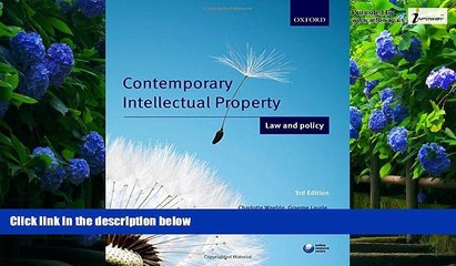 Big Deals  Contemporary Intellectual Property: Law and Policy  Full Ebooks Best Seller