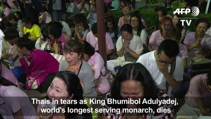 Thais in tears as King dies