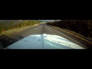 Car Pulls Out in Front of Truck on the Highway
