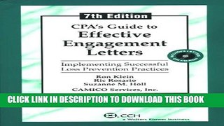 [PDF] CPA s Guide to Effective Engagement Letters (Seventh Edition) Full Colection