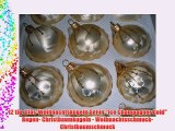 12 tlg. Glas-Weihnachtskugeln Set in Ice Champagner Gold Regen- Christbaumkugeln - Weihnachtsschmuck-Christbaumschmuck