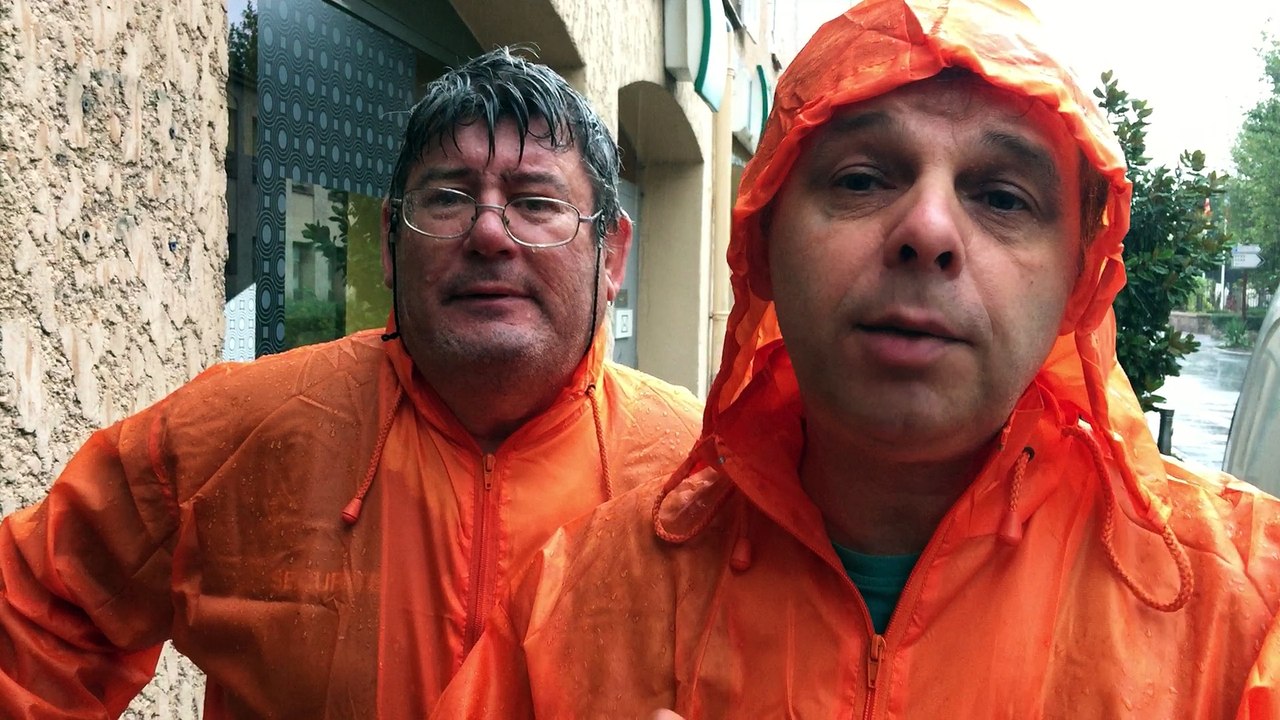Jean et Serge le 13 octobre 2016 lors de l'action TPE de la Cfdt du Var à Solliès Pont et Solliès Toucas