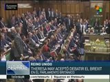 Reino Unido: Theresa May acepta debatir brexit en el Parlamento