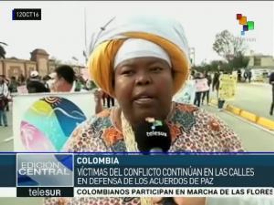 Colombia: víctimas del conflicto siguen en la calle defendiendo la paz