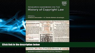 FAVORITE BOOK  Research Handbook on the History of Copyright Law (Research Handbooks in