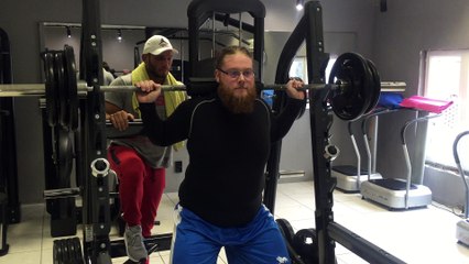 Entraînement du catcheur dourois Steve Kuningas