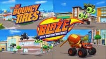Blaze and the Monster Machines ( Bouncy Tires ) Cartoon Episode 5 Compilation - Monster Trucks Cartoon for Kids