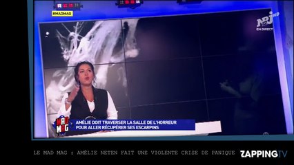 Le Mad Mag : Amélie Neten en pleine crise de panique dans la salle de l’horreur ! (Vidéo)