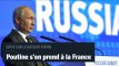 "La France attise l'hystérie anti-russe", déclare Poutine