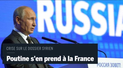 "La France attise l'hystérie anti-russe", déclare Poutine