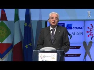 Bari - Mattarella alla 33^ Assemblea Nazionale dei Comuni Italiani (13.10.16)