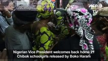 Released Chibok girls meet officials, family in Abuja