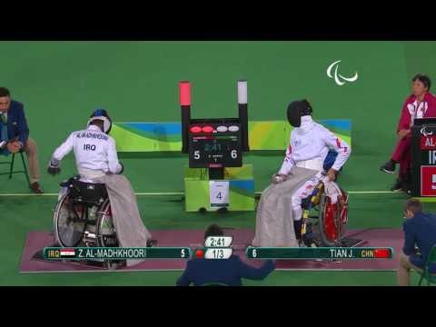 Wheelchair Fencing|TIAN v AL.MADHKHOORI|Men's Individual Épée -A Bronze|Rio 2016 Paralympic Games