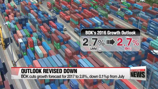 BOK holds rate steady, downward adjusts 2017 growth outlook