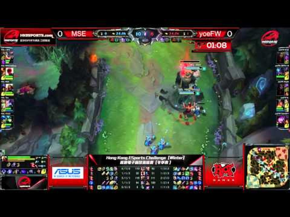 Hong Kong ESports Challenge 香港電子競技資格賽 Winter Playoffs Quarter Finals 8強 - MSE vs yoeFW - Game 1