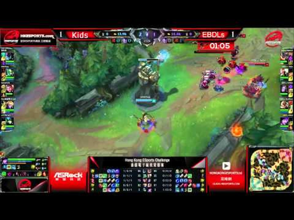 Hong Kong ESports Challenge 香港電子競技資格賽 第三雙週冠軍賽 就說屁孩很威猛 vs EBD.Ls - BO3 League of Legends - Game3.1