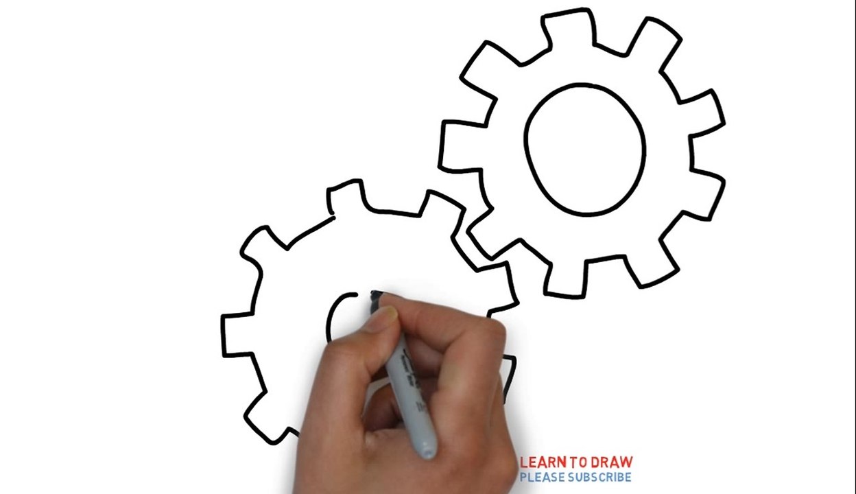 Easy Step For Kids How To Draw a Gears