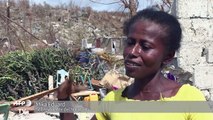 Escombros ante un gran paisaje, casas destruidas en Haití