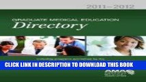 New Book Graduate Medical Education Directory 2011-2012