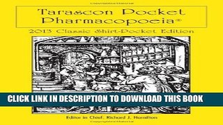 New Book Tarascon Pocket Pharmacopoeia 2013 Classic Shirt Pocket Edition