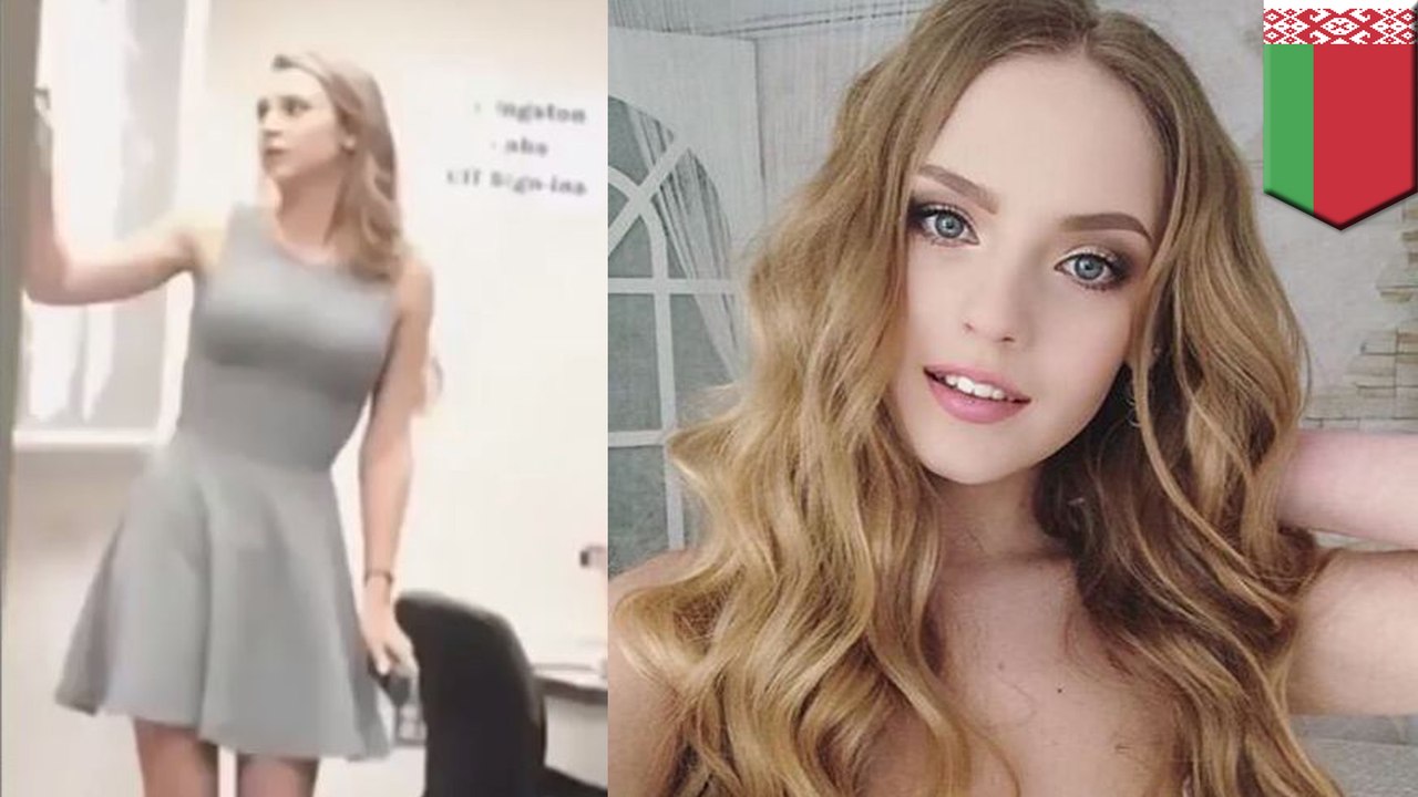 This sexy blonde math teacher has got half the world begging to go back to school