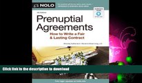 FAVORITE BOOK  Prenuptial Agreements: How to Write a Fair   Lasting Contract, 4th Edition FULL