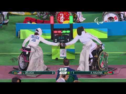 Wheelchair Fencing| DELUCA v HALKINA| Women's Individual EPEE A | Rio 2016 Paralympic Games