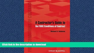 READ PDF A Contractor s Guide to the FIDIC Conditions of Contract FREE BOOK ONLINE