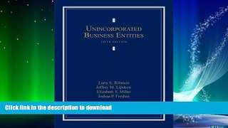 EBOOK ONLINE  Unincorporated Business Entities  GET PDF