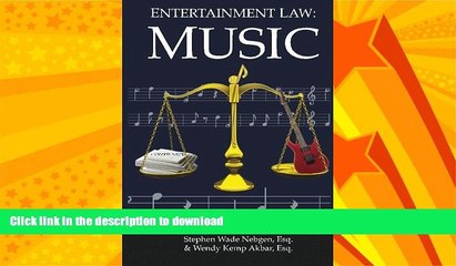 FAVORITE BOOK  Entertainment Law: Music: (Or, How to Roll in the Rock Industry) (Volume 1)  PDF