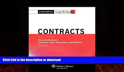 READ  Casenotes Legal Briefs: Contracts Keyed to Blum   Bushaw, Third Edition (Casenote Legal