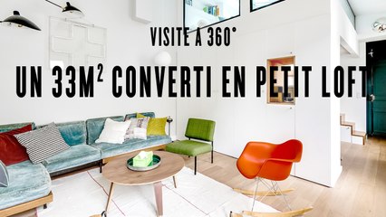 VR 360 Visite à 360° : un 33 m2 converti en petit loft