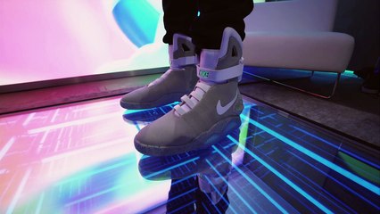 Trying on Nike's Self Lacing Shoe - Nike Mag