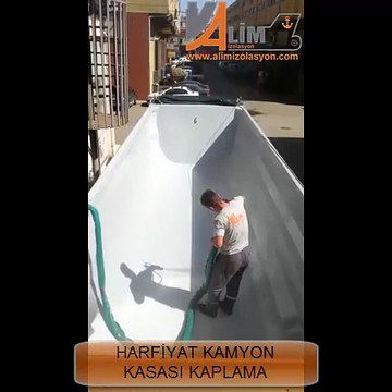 ALİM İZOLASYON HARFİYAT KAMYON KASASI KAPLAMA POLYUREA SPREY UYGULAMASI