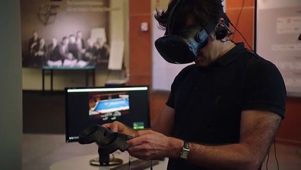 Un champion de billard joue en réalité virtuelle