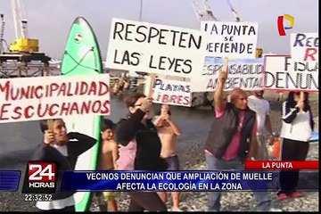 Vecinos denuncian que ampliación de muelle afecta ecología