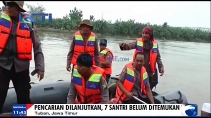 7 Santri Tenggelam di Bengawan Solo Belum Ditemukan