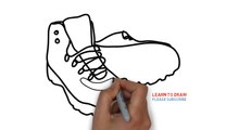 Easy Step For Kids How To Draw a Mountaineering Boots